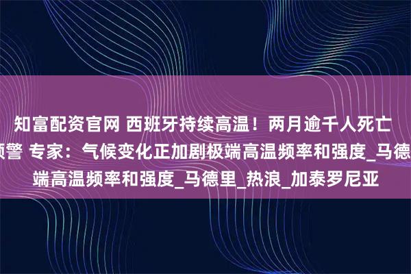 知富配资官网 西班牙持续高温!两月逾千人死亡 累计发布76次红色预警 专家:气候变化正加剧极端高温频率和强度_马德里_热浪_加泰罗尼亚